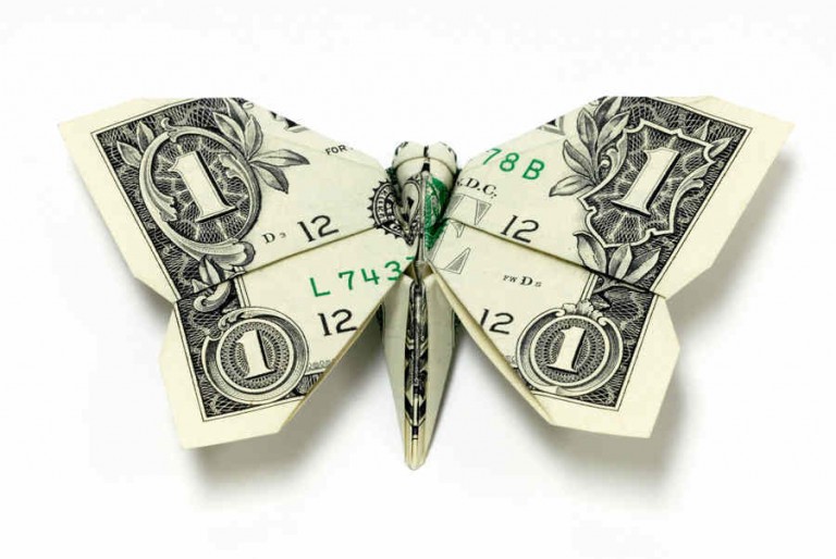 origami hechos con billetes