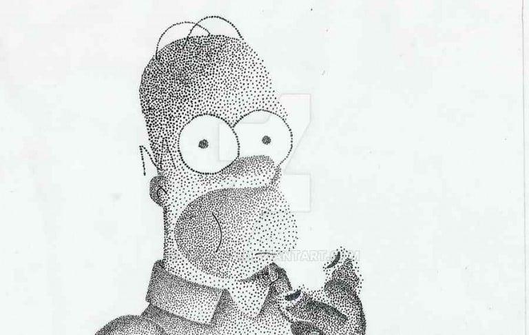 dibujos en puntillismo