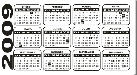 calendario 2009