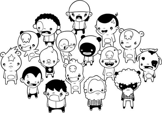 Ilustración de monstruos