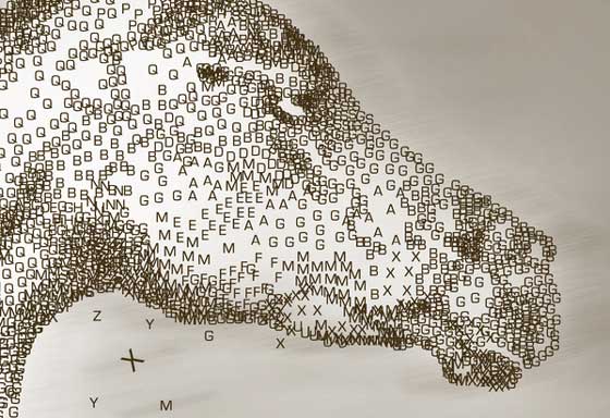 figuras formadas por tipografías