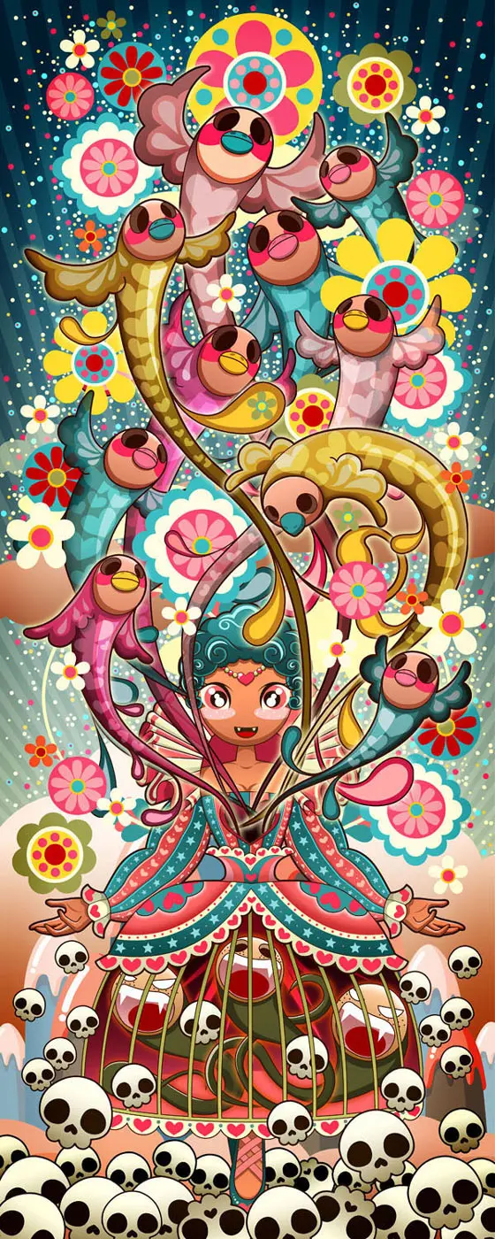 Dibujo mundo de dulces