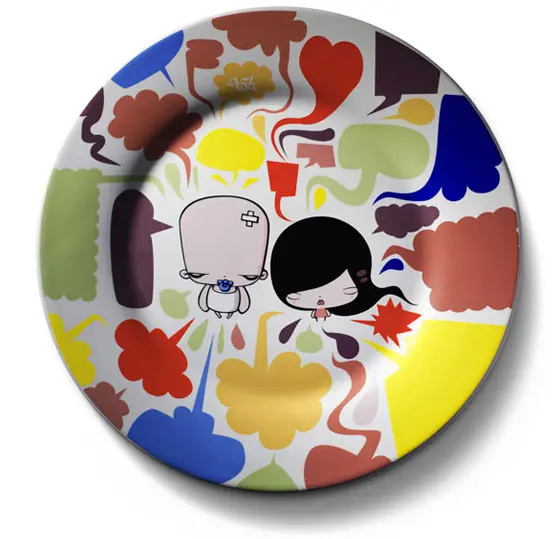 Platos con dibujos