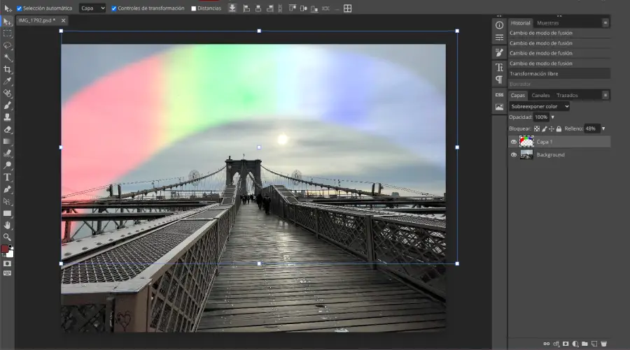 Crear arcoíris con Photoshop