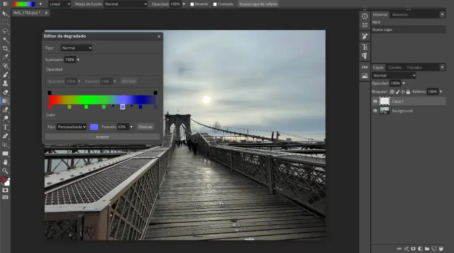 Crear arcoíris con Photoshop