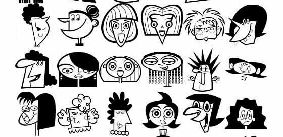 Caricaturas en vectores