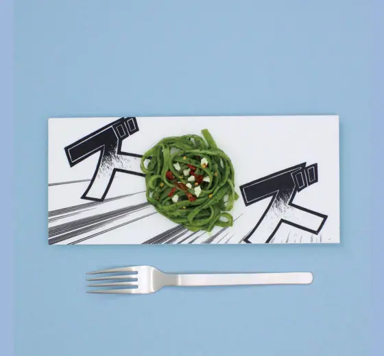 Diseño de platos de cerámica con manga