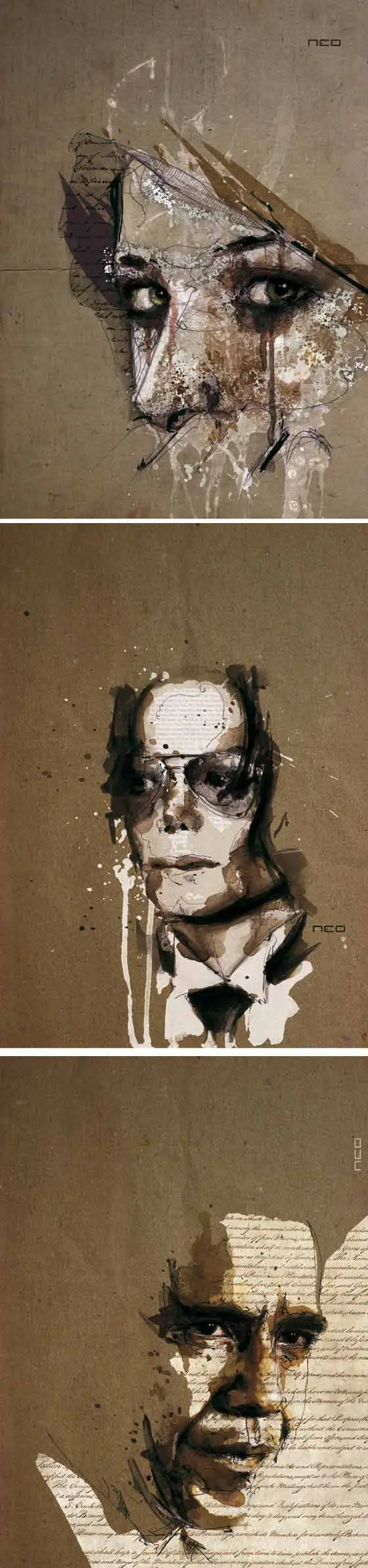 Pinturas en cartón corrugado