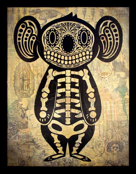 grabado dia de muertos
