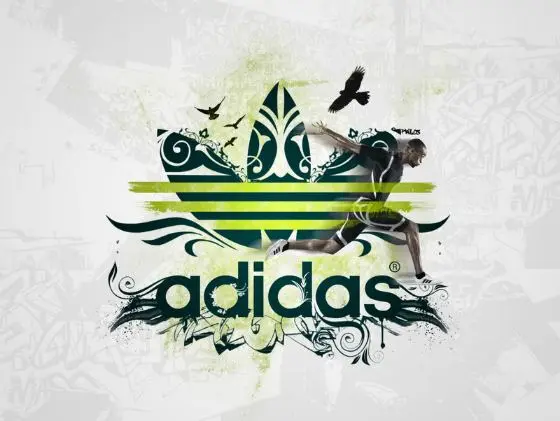 logotipo de adidas intervenido