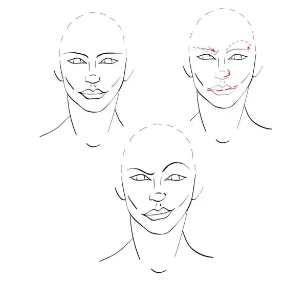 Como dibujar un rostro sorprendido