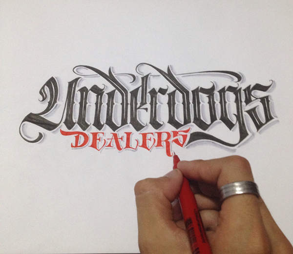 tipografía hecha a mano alzada