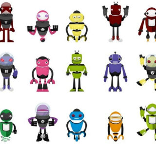 cuerpos de robots vectorizados