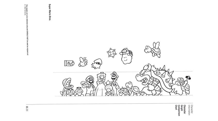 guía de estilo para personajes de nintendo