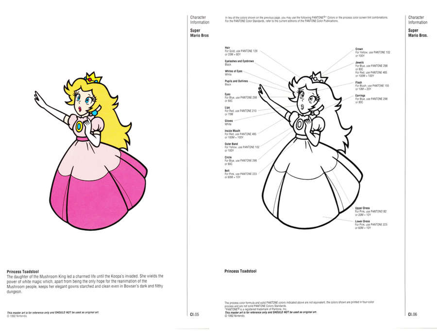 guía de estilo para personajes de nintendo