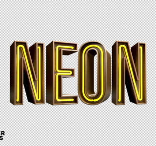 tipografía luz neón