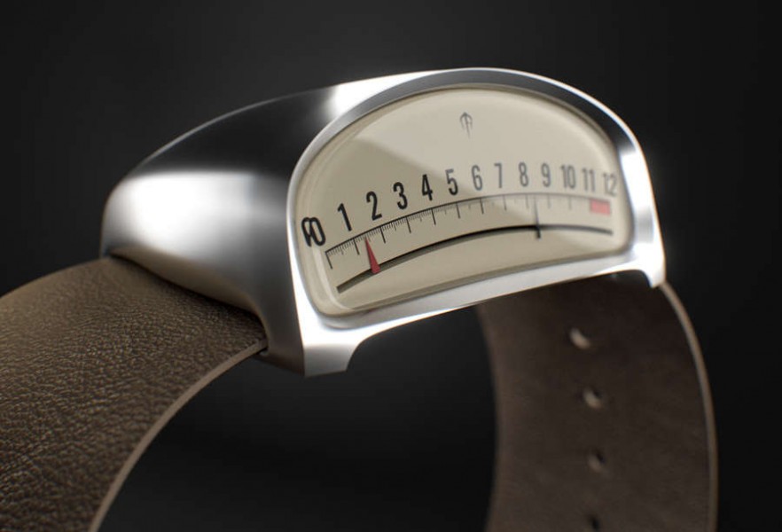 Diseño de un reloj inspirado en los medidores de autos clásicos
