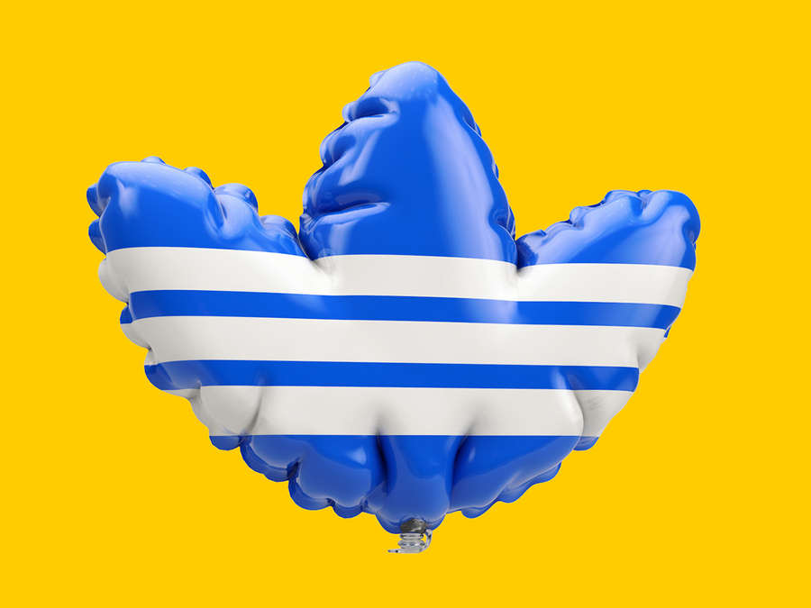 logotipos como globos de helio