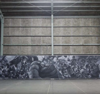 mural hecho con gis