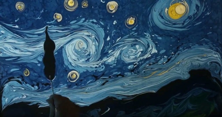 pinturas sobre agua