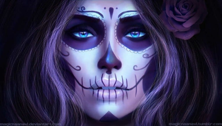 dibujos de catrinas con estilo mágico