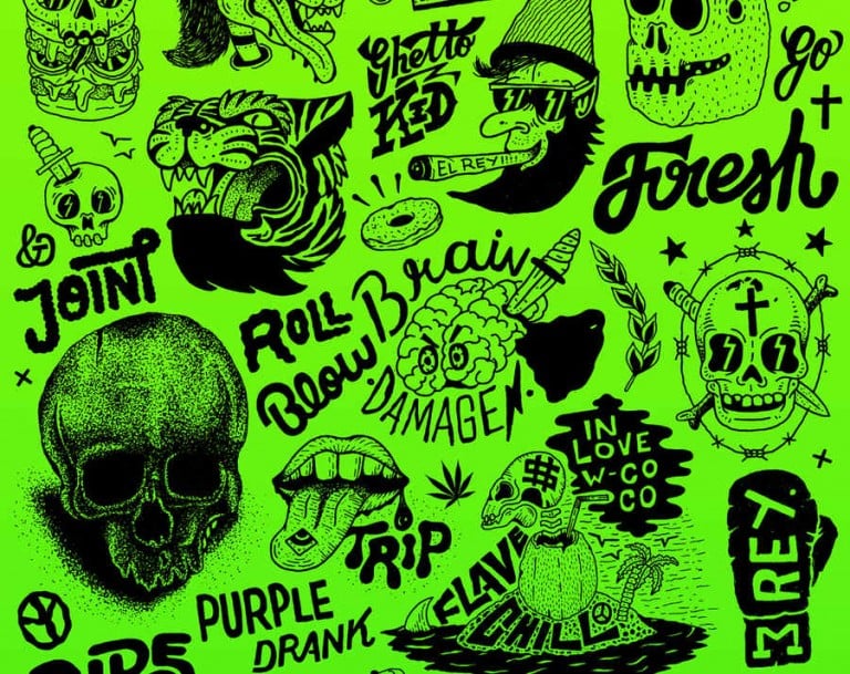 hojas de calcomanías con ilustraciones