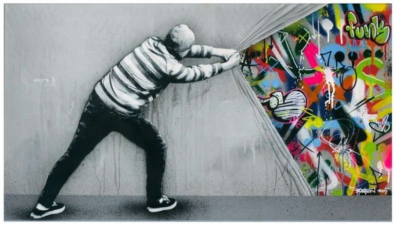 stencil y graffiti