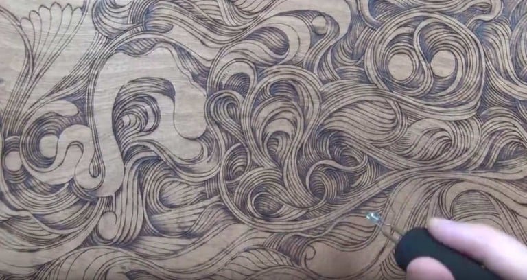 pirograbado en madera