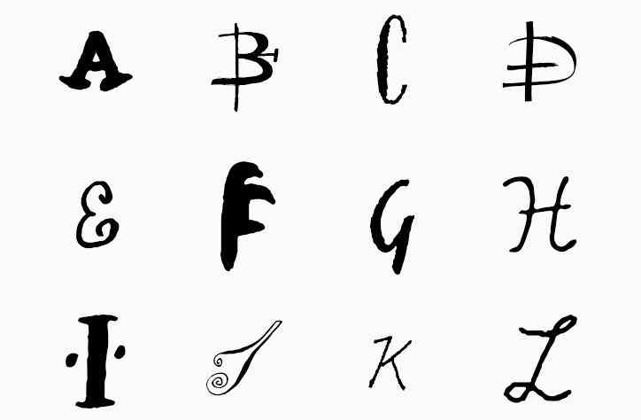 tipografía hecha de firmas