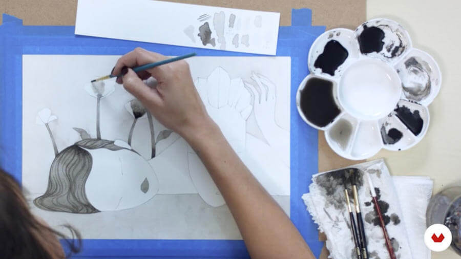 Aprende a dibujar con tinta china