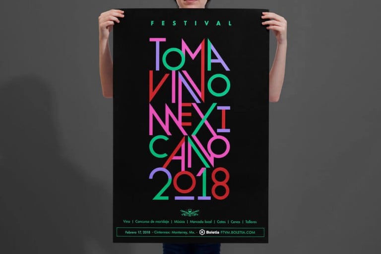 Identidad gráfica del festival Toma Vino Mexicano