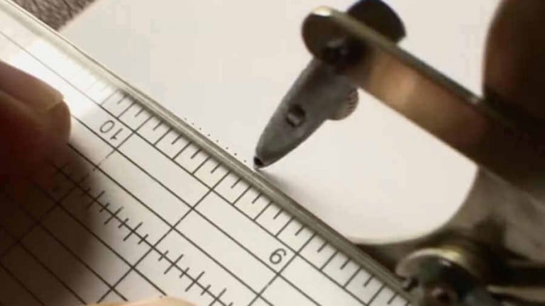 Instrumento para dibujar lineas punteadas