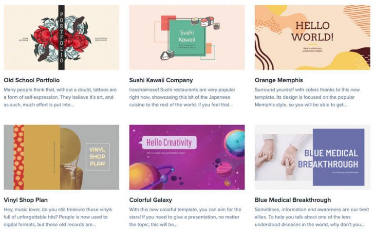Plantillas de presentaciones gratuitas para PowerPoint y Google Slides