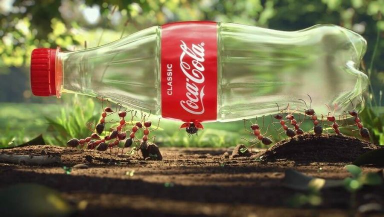 Botellas Coca-Cola recicladas