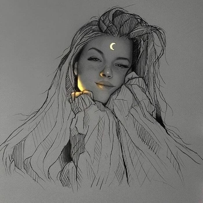 Dibujos con brillos digitales