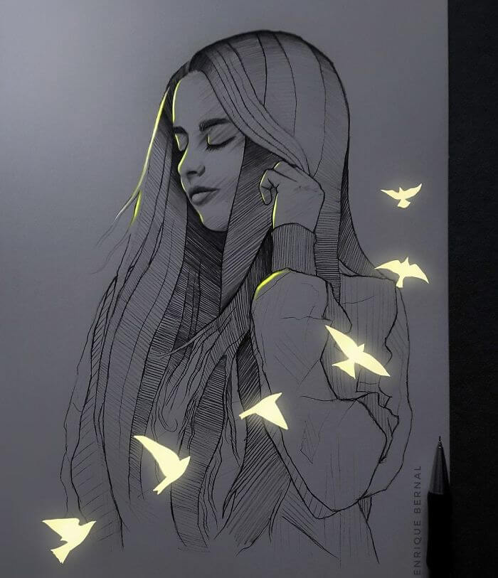 Dibujos con brillos digitales