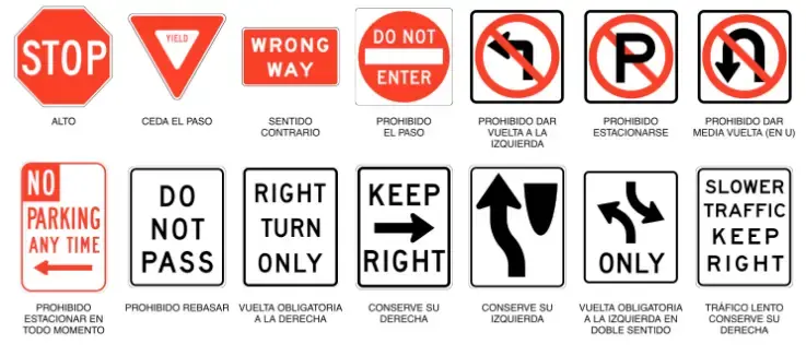 Señales de tránsito en USA