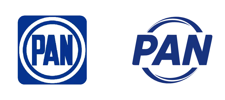 Logo Partido Acción Nacional nuevo y antiguo