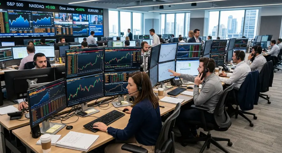 traders trabajando